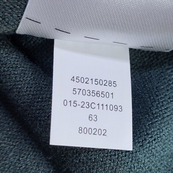 Chico's Womens SZ 3 (XL) Green Black Scrolls V Neck Pullover Sweater Art Deco - Picture 9 of 9